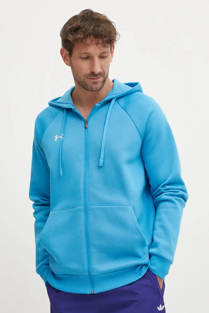 felpa uomo colore blu con cappuccio