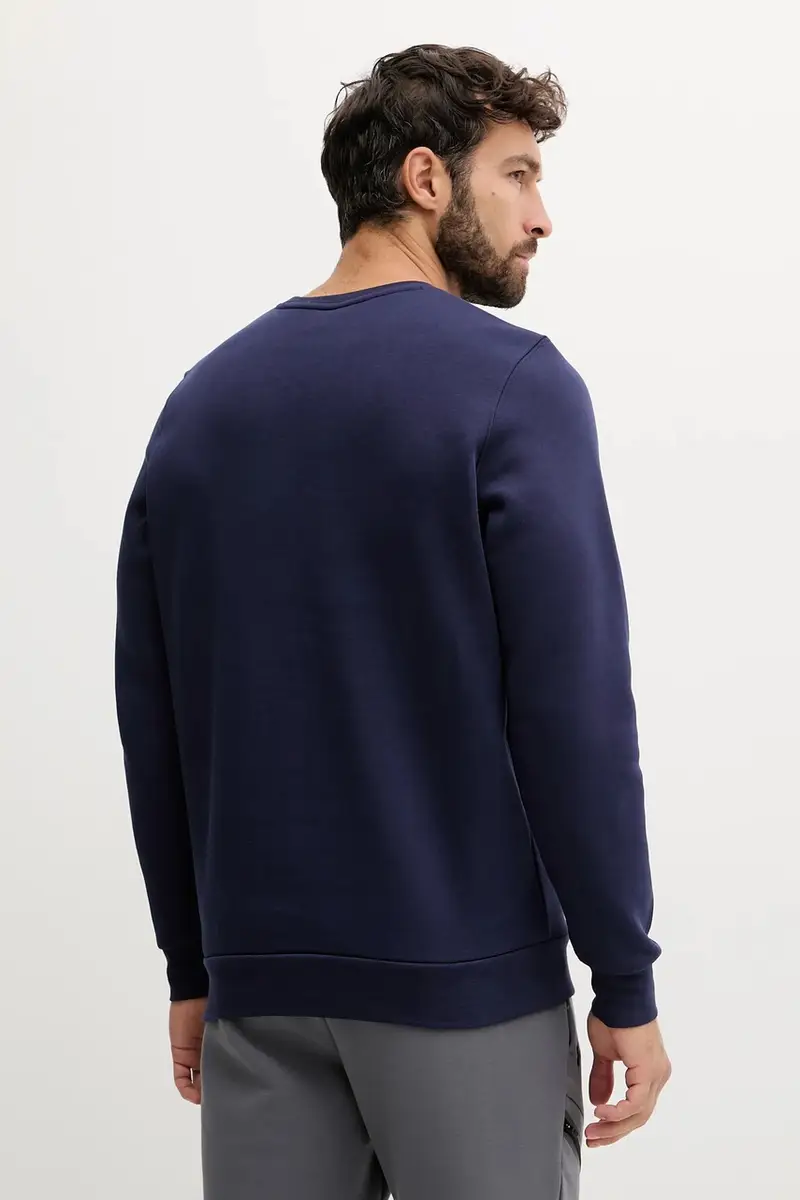 felpa uomo colore granata con applicazione Blu navy miniatura 3