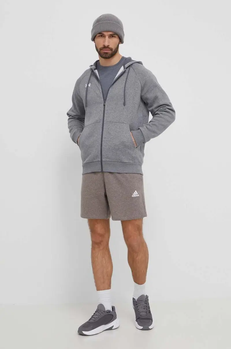 felpa uomo colore grigio con cappuccio miniatura 2