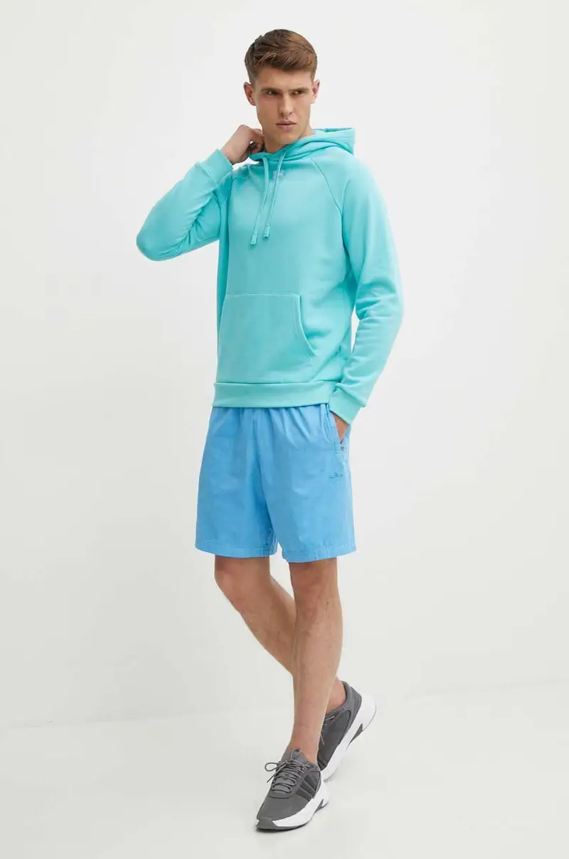 felpa uomo colore turchese con cappuccio miniatura 2