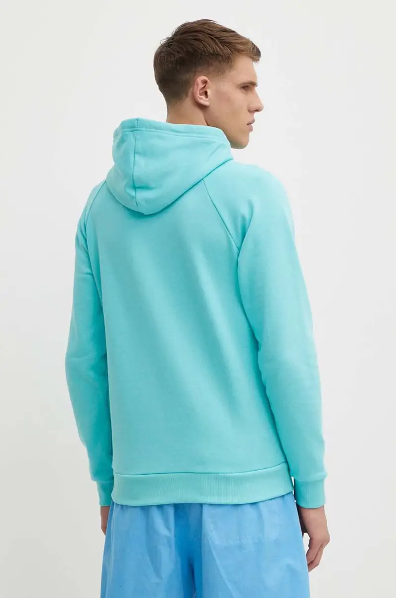 felpa uomo colore turchese con cappuccio miniatura 3
