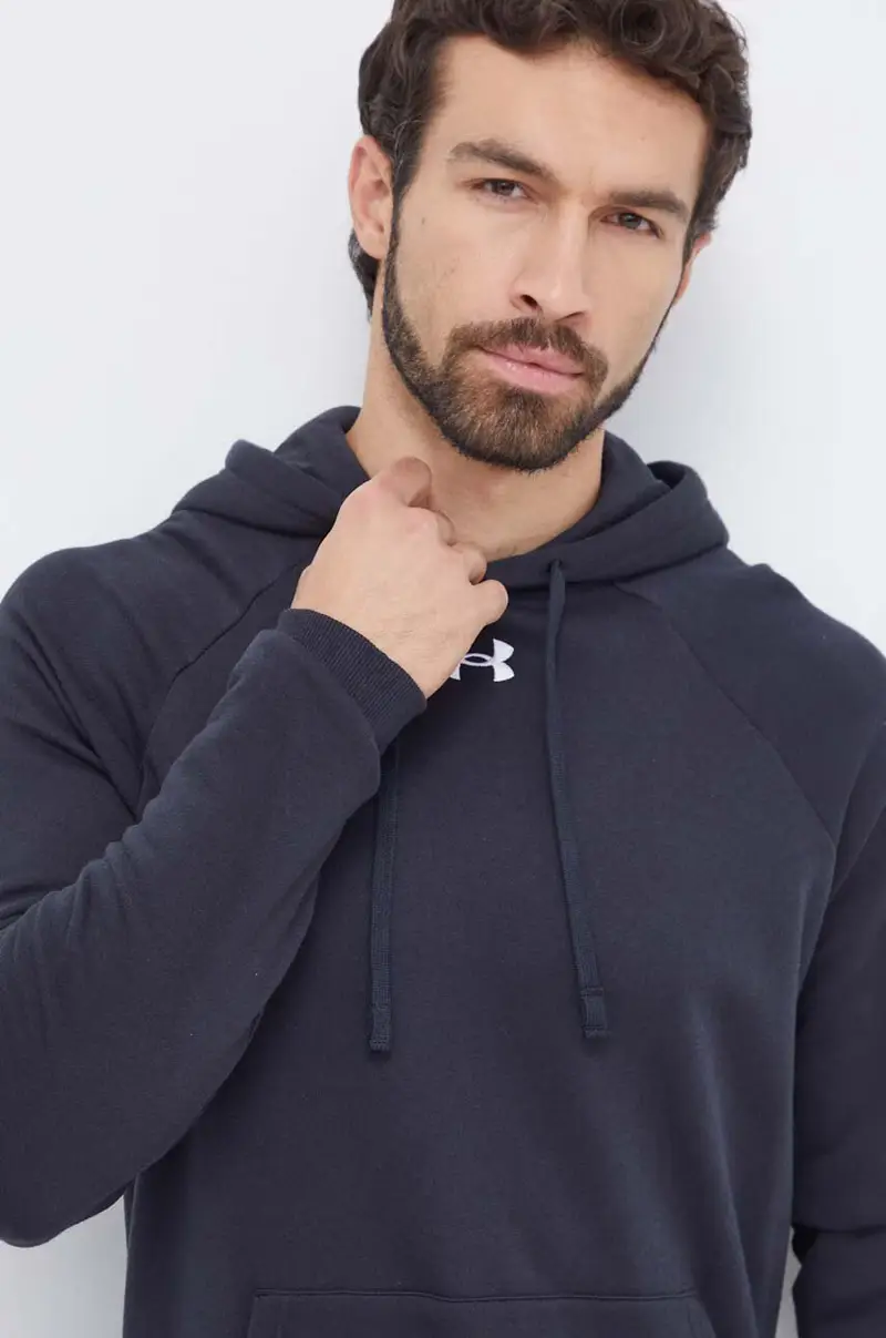 felpa uomo con cappuccio Nero miniatura 4