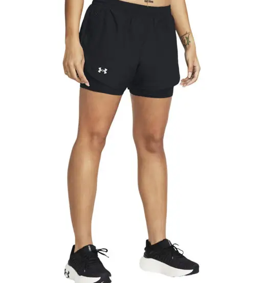 Fly By 2-in-1 - pantaloni corti running - donna Black