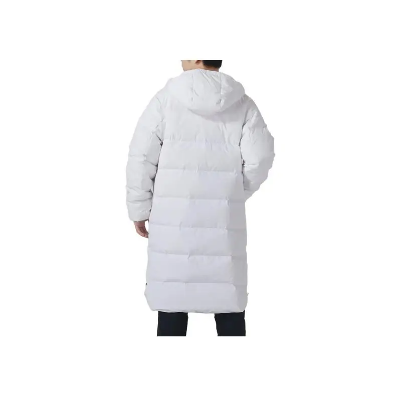 Giacca a vento unisex casual a maniche lunghe con cappuccio e colore unito, bianco 21600802-100 S miniatura 4