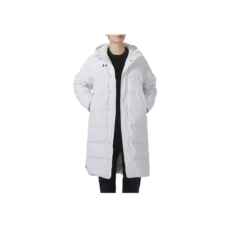 Giacca a vento unisex casual a maniche lunghe con cappuccio e colore unito, bianco 21600802-100 S
