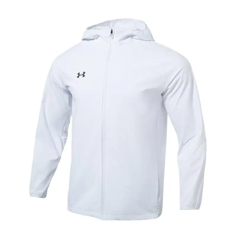 Giacca Antivento con Cappuccio e Zip con Logo Solido Under Armour Giubbotti Unisex Bianco 24600410-100 L