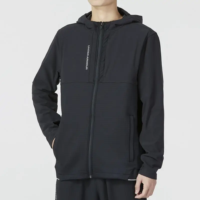 Giacca con cappuccio calda sportiva casual Under Armour Storm Daytona Fz Giacche da uomo Nero 1373412-001 M miniatura 4