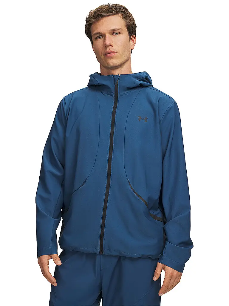 Giacca con cappuccio da uomo UA Unstoppable in tessuto blu | S