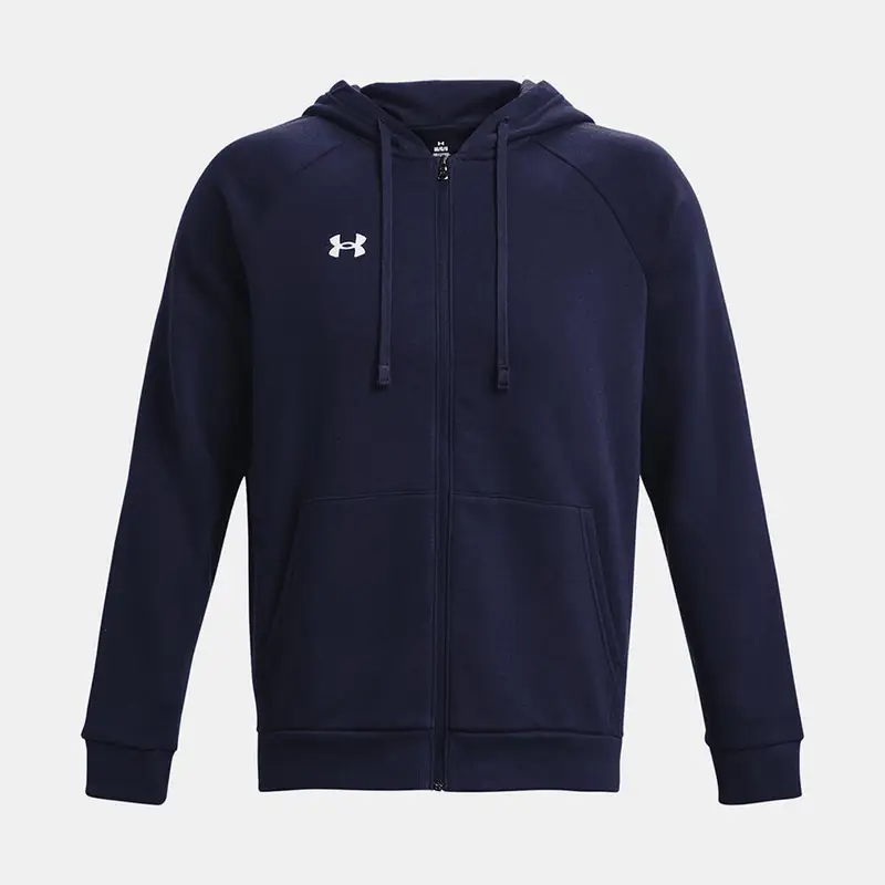Giacca Con Cappuccio Ua Rival Fleece Blu Marino Notte Uomo | Under Armour Blu navy