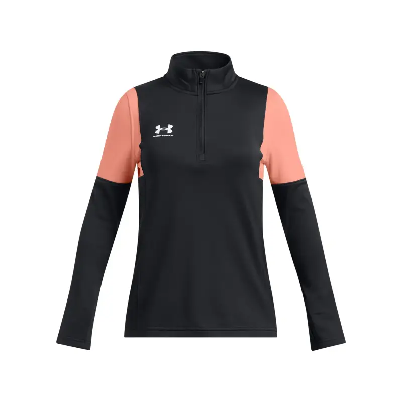 Giacca da allenamento intermedia 1/2 zip per ragazza Under Armour Challenger Noir