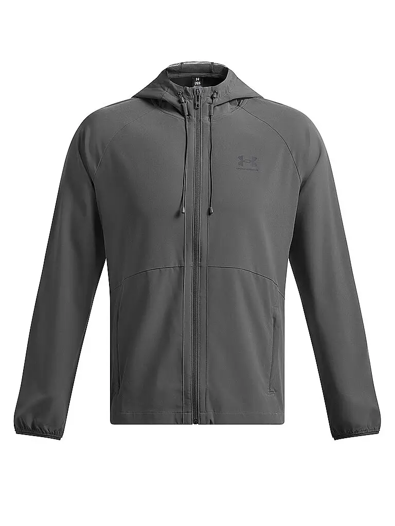 Giacca da uomo UA Windbreaker Stretch grigio | M
