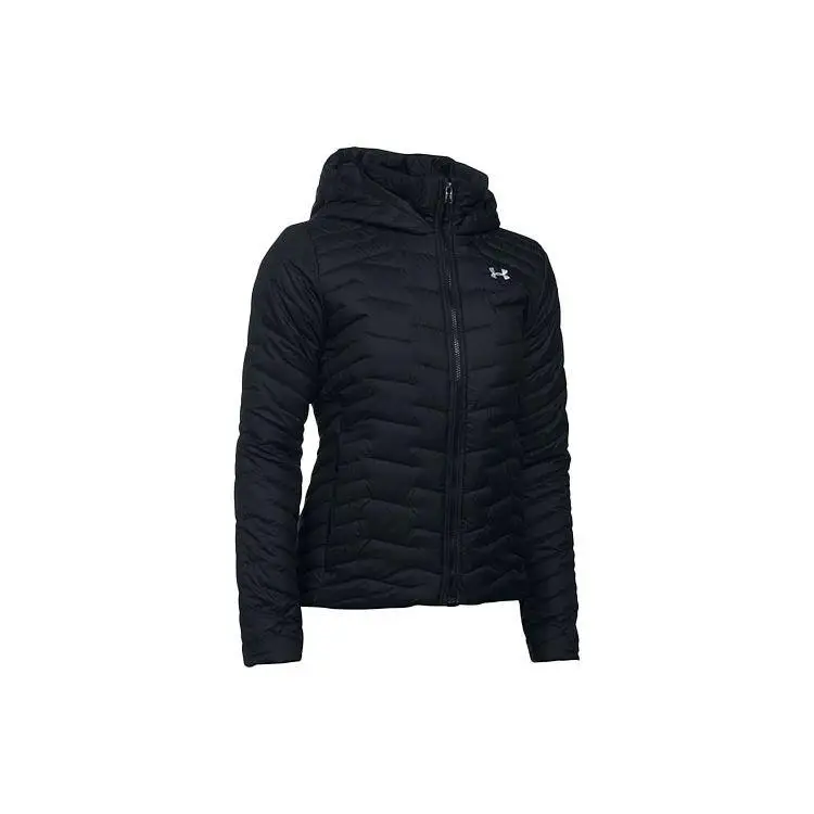 Giacca di Cotone Impermeabile con Cappuccio e Zip con Stampa Logo Under Armour Reactor Giacche da Donna Nero 1280892-001 L