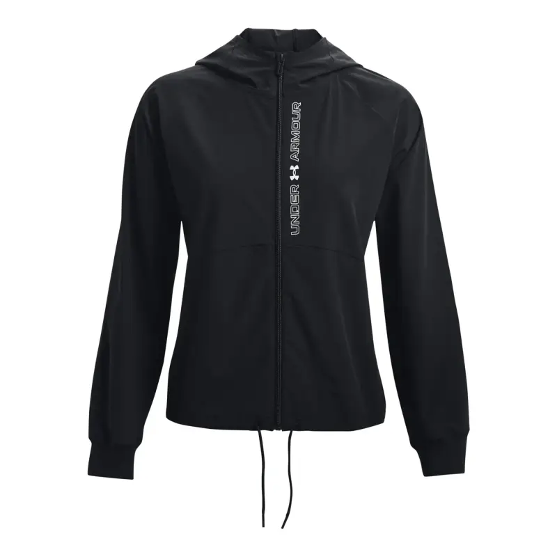 Giacca impermeabile da donna con zip integrale Under Armour Noir