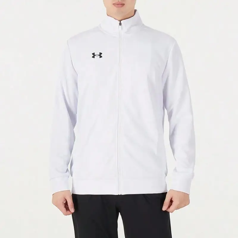 Giacca Sportiva da Allenamento Under Armour in Maglia con Logo al Colletto Uomo Giacche Bianco 21500437-100 XXL miniatura 5