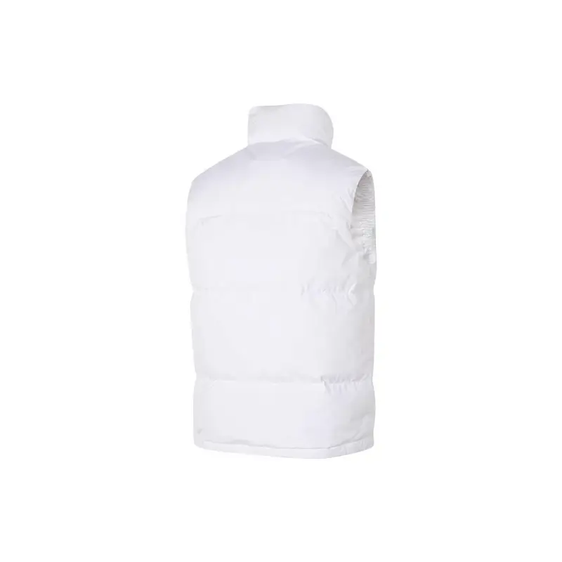 Gilet Piumino Caldo Antivento Monocolore con Collo Alto Gilet Unisex Bianco 21600803-100 S miniatura 2