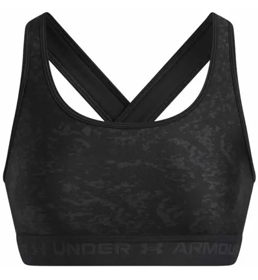 HeatGear® Crossback Printed W - reggiseno sportivo medio sostegno - donna Black