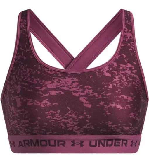 Under Armour HeatGear® Crossback Printed W - reggiseno sportivo medio sostegno - donna Violet