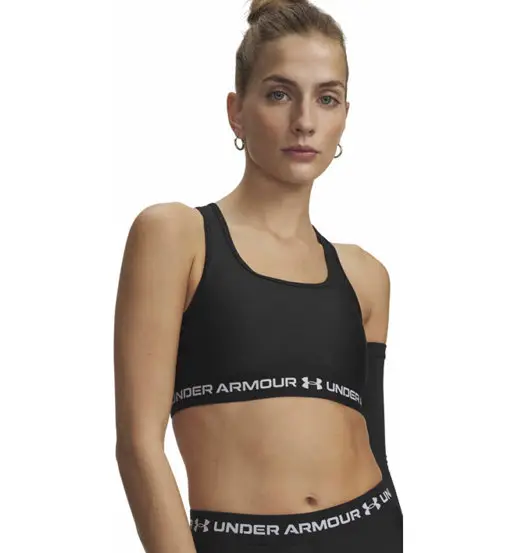 HeatGear® Crossback W - reggiseno sportivo medio sostegno - donna Black