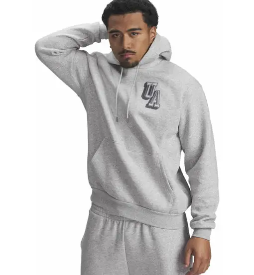 Icon Fleece Graphic - felpa con cappuccio - uomo Grey