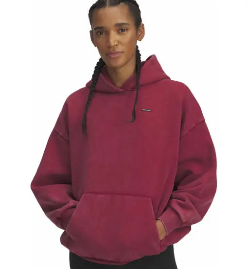 Icon Fleece Oversized W - felpa con cappuccio - donna Red