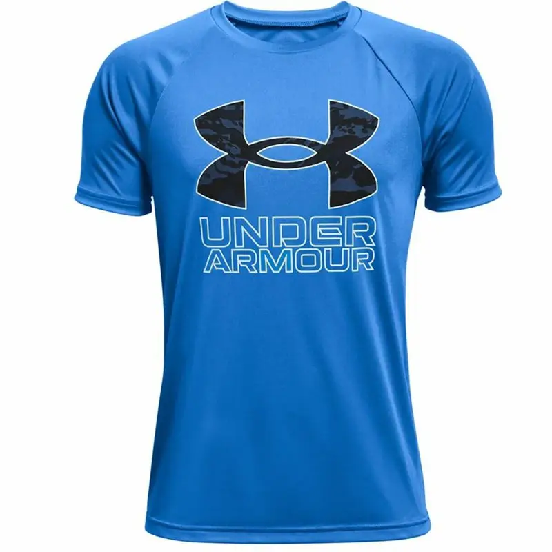 Maglia a Maniche Corte Bambino Under Armour Tech Hybrid Azzurro | Under Armour Blu