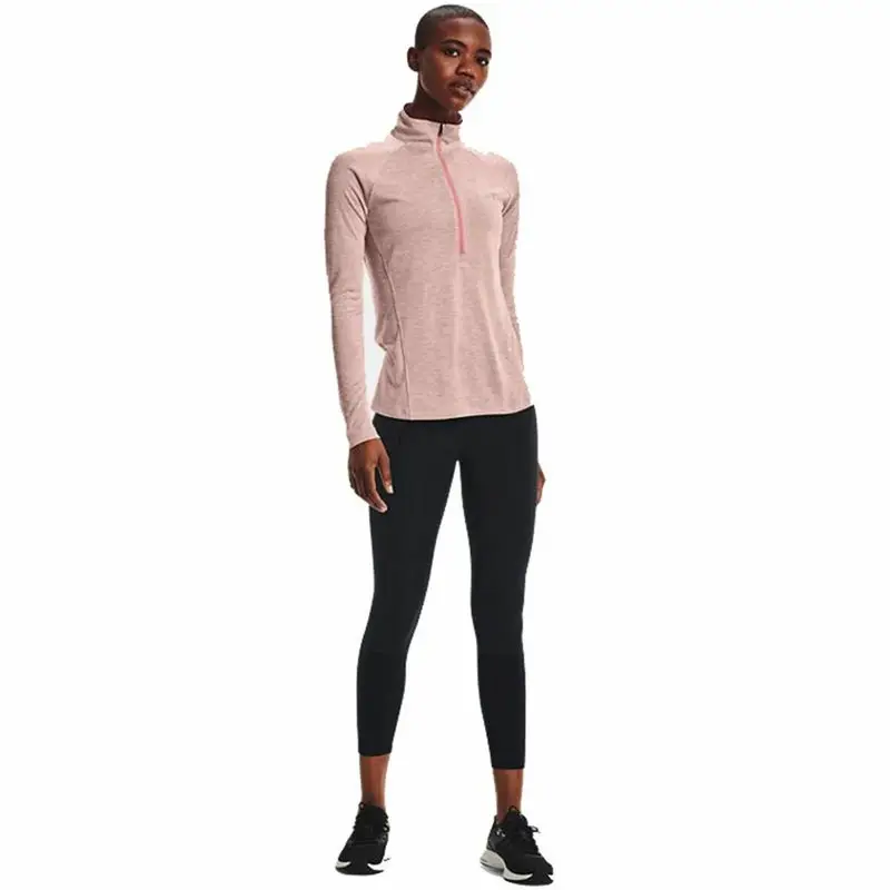 Maglia a Maniche Corte Donna Under Armour Tech 1/2 Zip Rosa | Under Armour