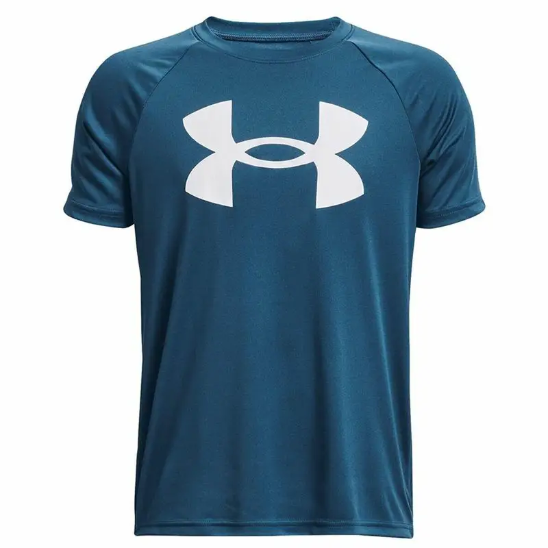 Maglia a Maniche Corte per Bambini Under Armour Big Logo Azzurro | Under Armour Blu