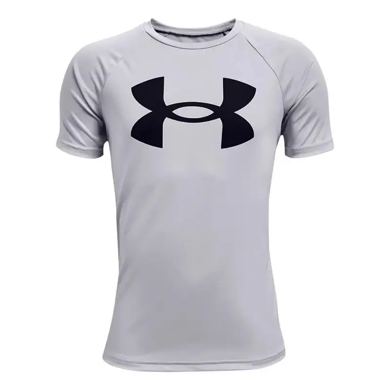 Maglia a Maniche Corte per Bambini Under Armour Tech Big Logo Grigio | Under Armour