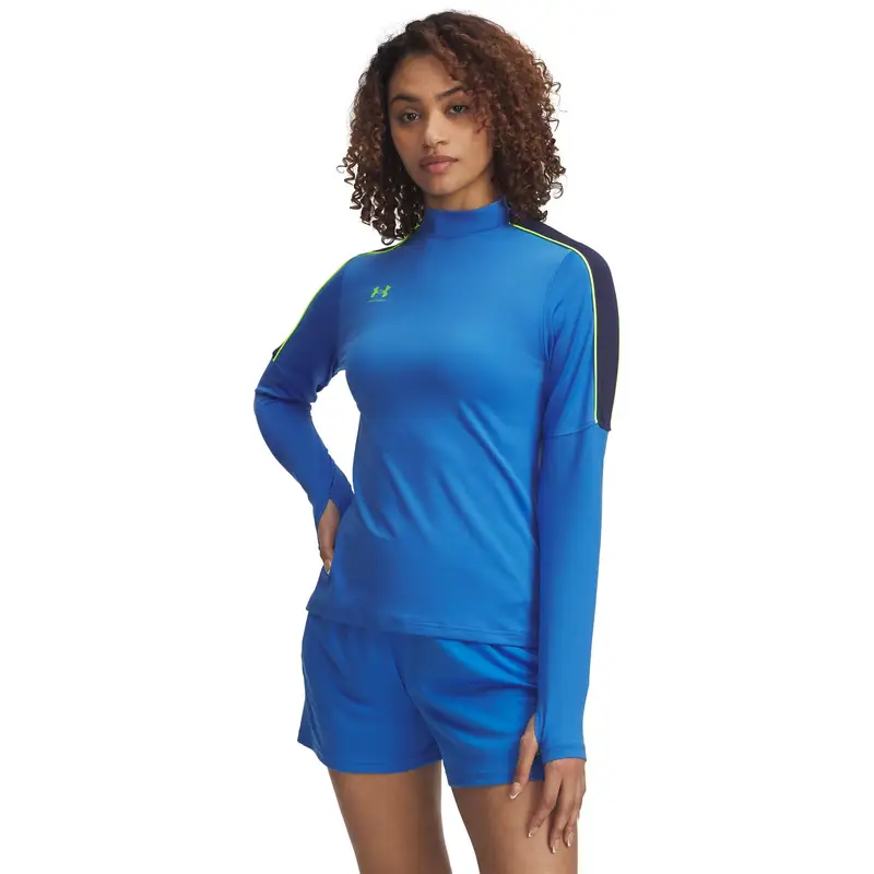Maglia a maniche lunghe da donna Under Armour Challenger Bleu