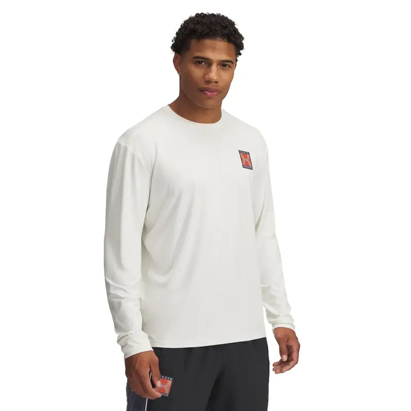 Maglia a maniche lunghe Under Armour Run 96 Blanc