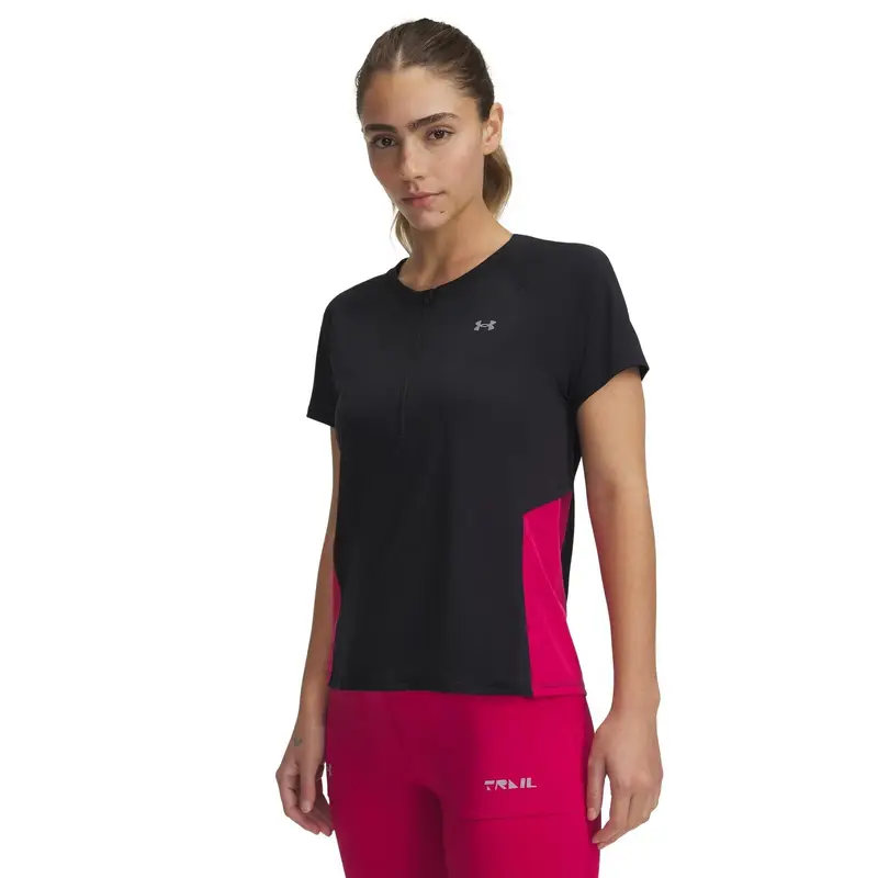 Maglia da allenamento donna 1/2 Zip Under Armour Noir