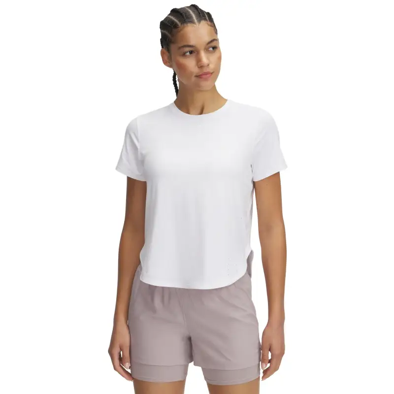 Maglia da donna Under Armour Launch Elite Blanc