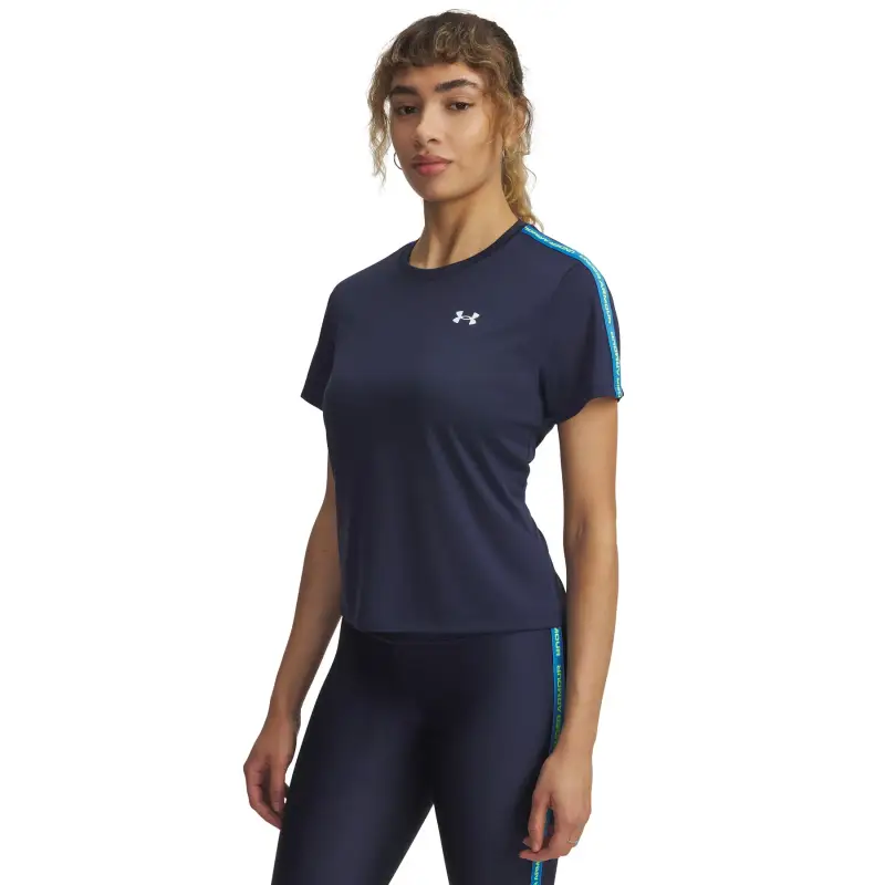 Maglia da donna Under Armour Tech Wordmark Tape Bleu