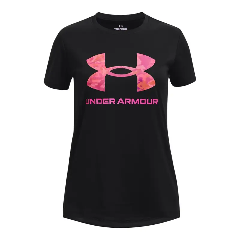 Maglia da ragazza Under Armour Tech Print Fill Big Logo Noir