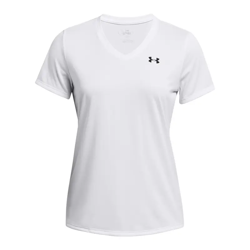 Maglia donna con scollo a V Under Armour Solid Blanc