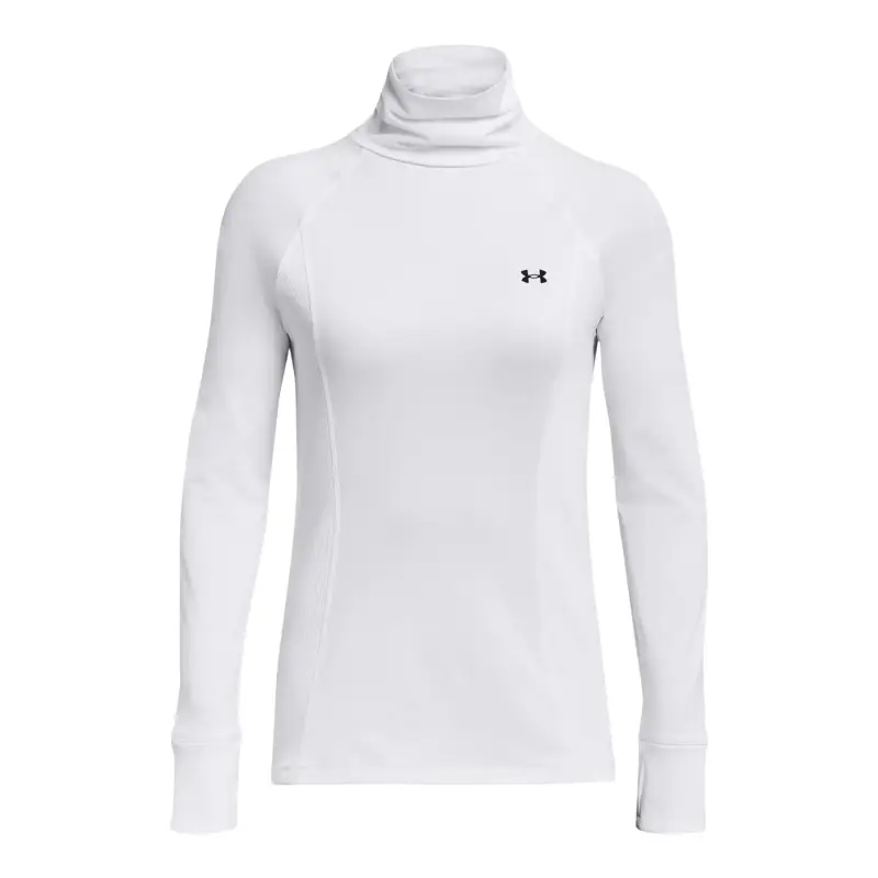 Maglia donna maniche lunghe con collo a imbuto Under Armour Train Cold Weather Blanc