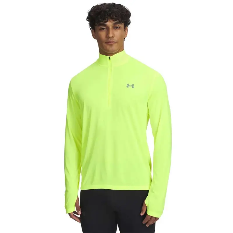 Maglia Running Launch 1 4 Zip High Vis Giallo Uomo L