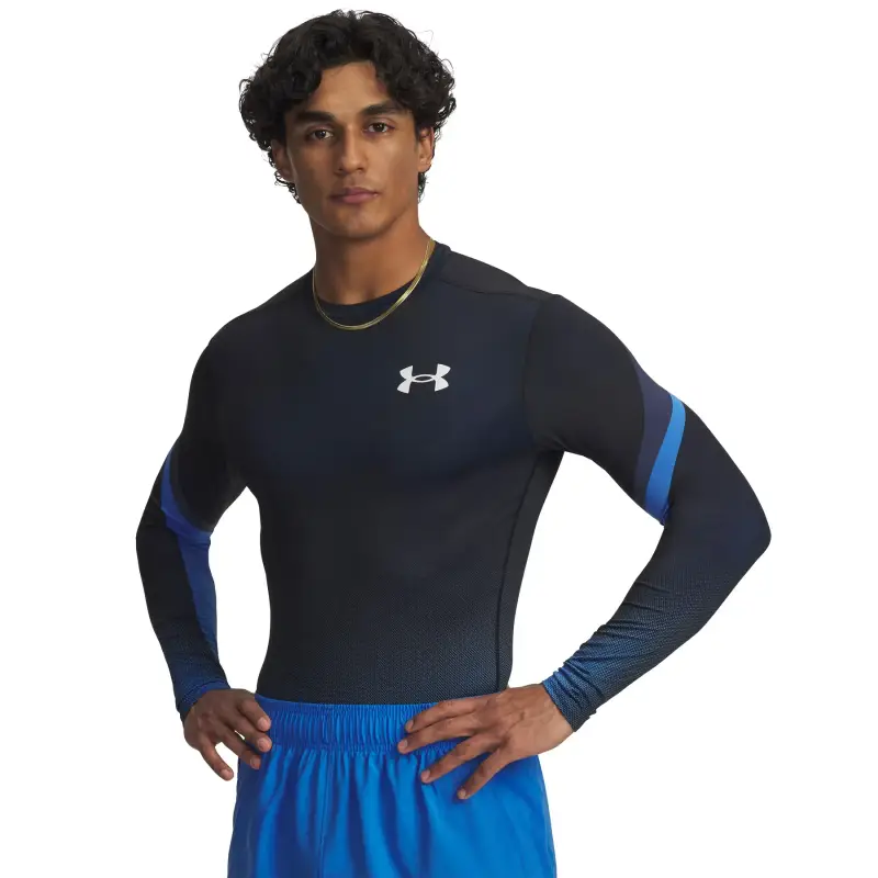 Maglia Under Armour HeatGear Sublimated Crew Bleu