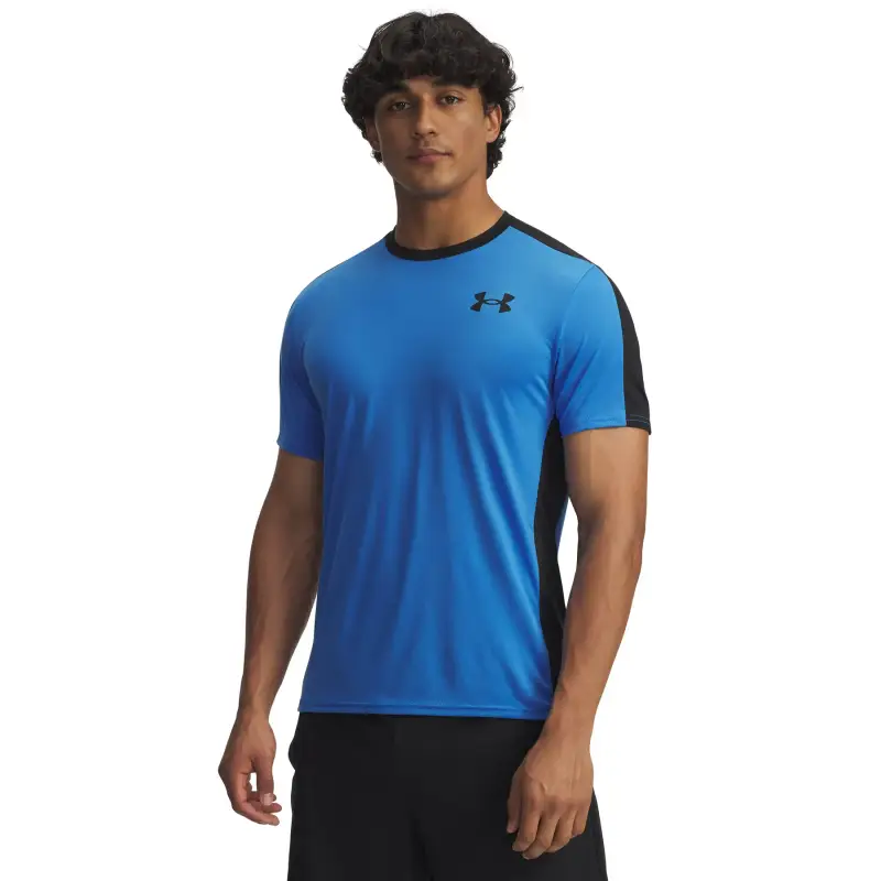 Maglia Under Armour HeatGear Wordmark Bleu