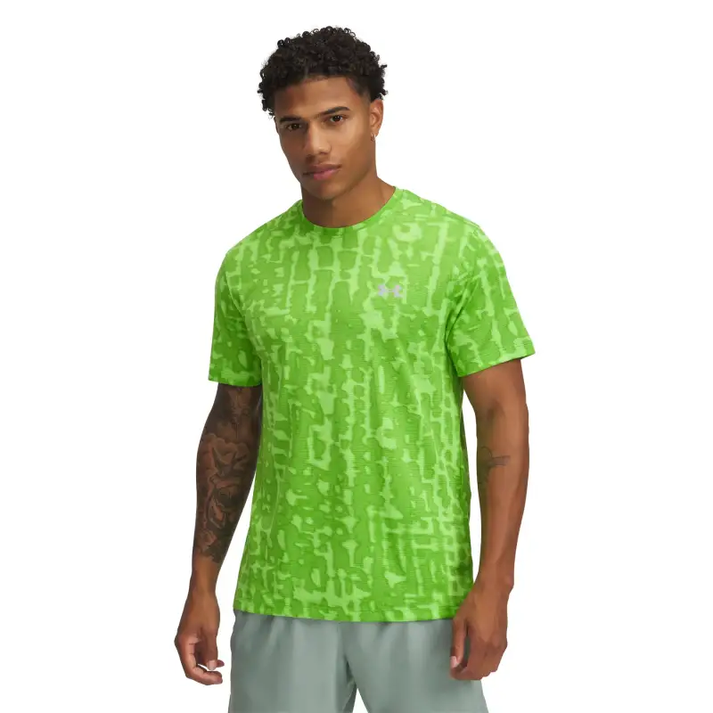 Maglia Under Armour Launch Printed Vert