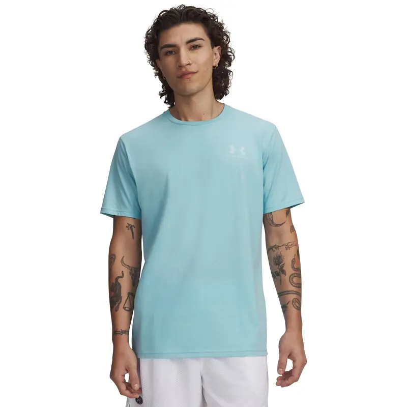 Maglia Under Armour Left Chest Logo Bleu