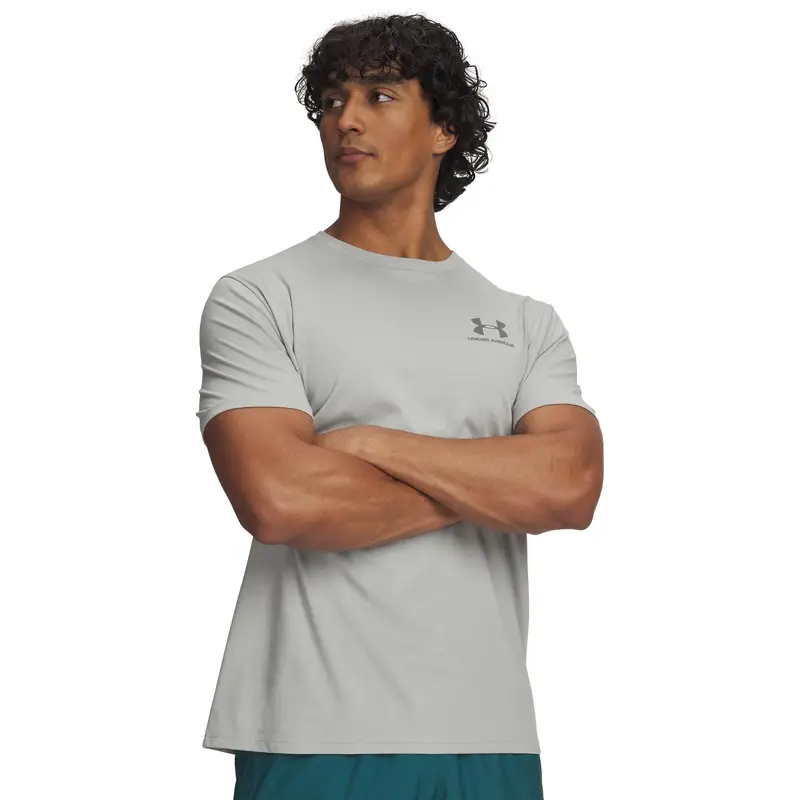 Maglia Under Armour Left Chest Logo Gris