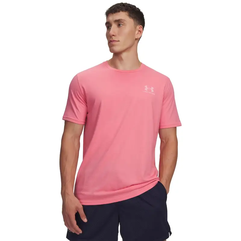 Maglia Under Armour Left Chest Logo Rose