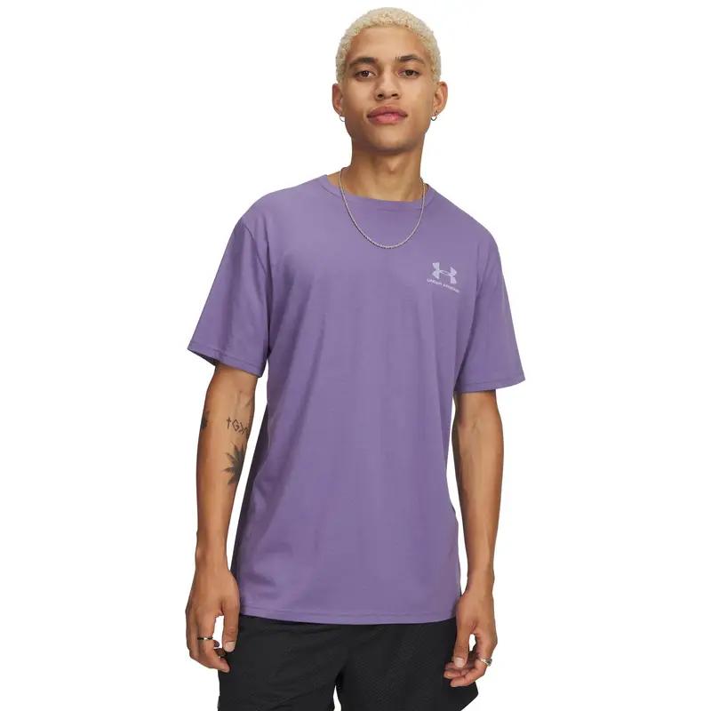 Maglia Under Armour Left Chest Logo Violet