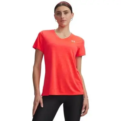 Maglietta a collo a V donna Under Armour Tech Twist Rouge