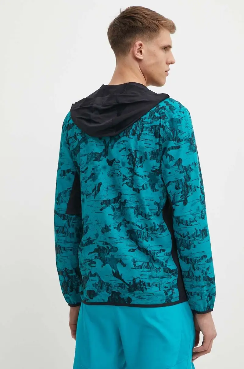 maglietta da trekking Project Rock colore verde con cappuccio Turchese miniatura 3