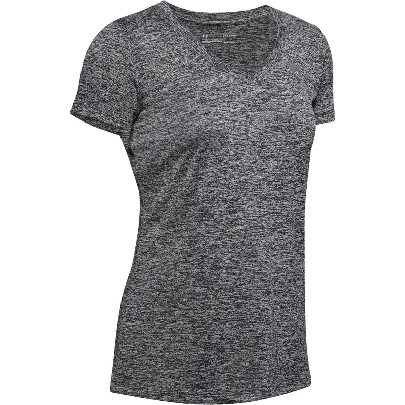 Maglietta donna con scollo a V Under Armour Twist Tech™ Noir