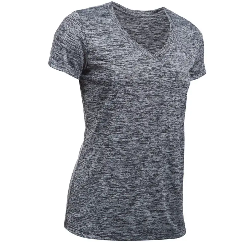 Maglietta Donna Under Armour Col V Tech Twist Grigio | Under Armour Grigio acciaio