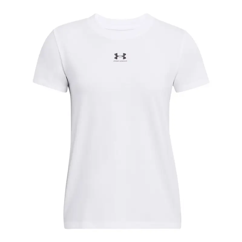 Maglietta Palestra Logo Centrale Bianco Donna L