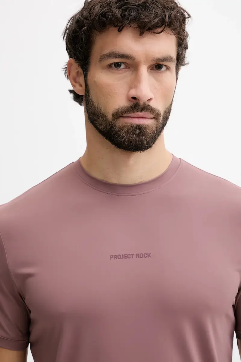 maglietta sportiva Project Rock Marrone miniatura 4